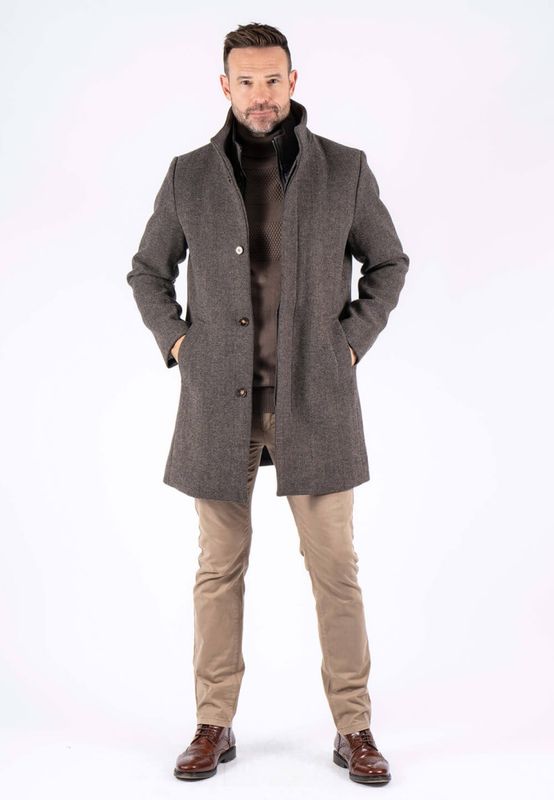 Hovedbilde Pre End Aston Wool Coat 07-100027 - Brown Melange 