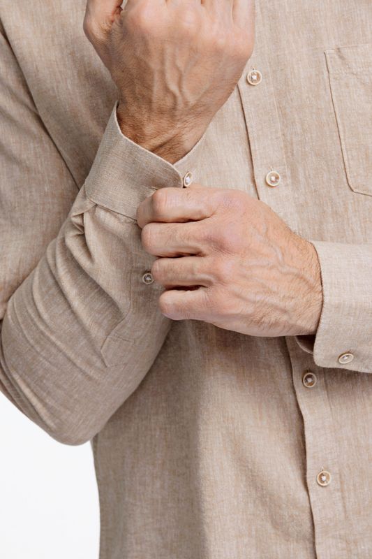 Hovedbilde Jack´s Cotton/linen LS Shirt 3-210076 - Mid Sand