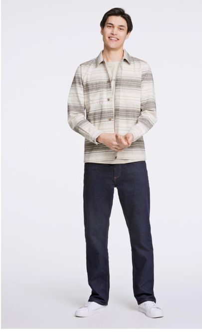 Hovedbilde Lindbergh Striped Overshirt 30-305277 - Cream ...
