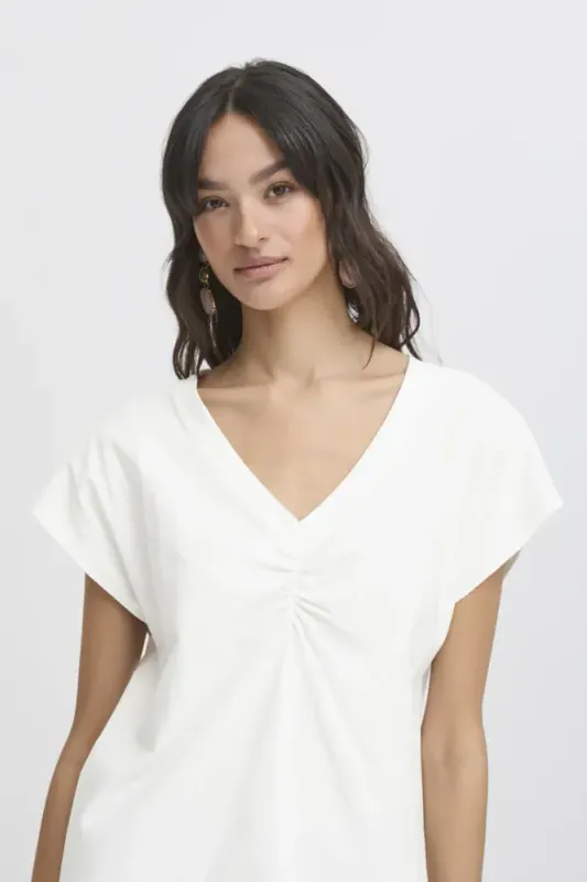 Bilde av B.Young BYpandinna V-neck T-shirt 20816853 - Marshmallow 114300
