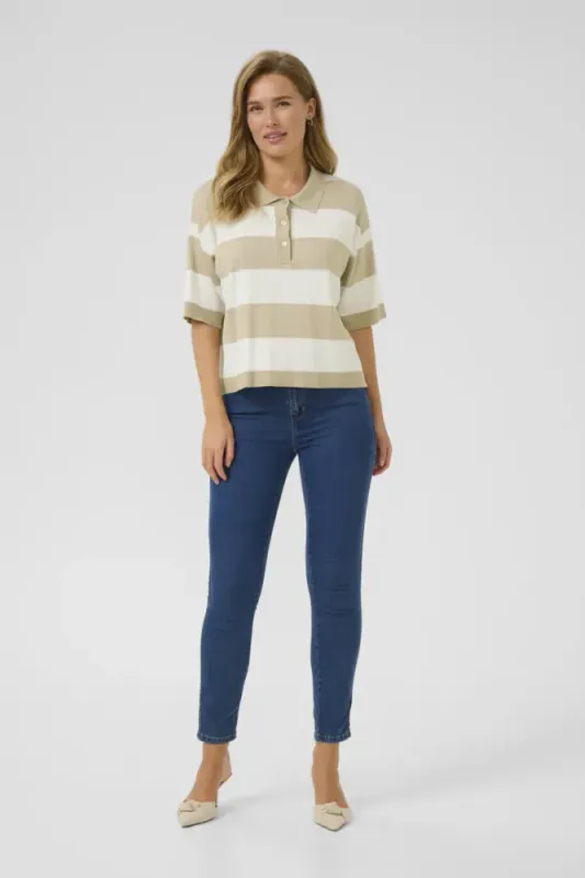 Hovedbilde KAlizza Polo Knit 10509932 - Feather Gray Melange 107548