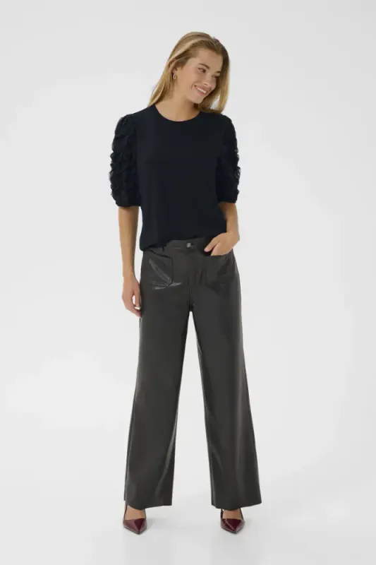 Hovedbilde KALinda Frill T-shirt 10511006 - Black Deep 100121