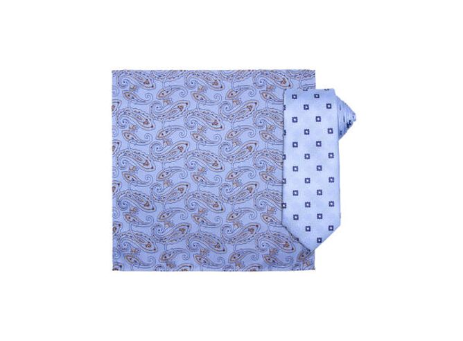Hovedbilde Da Vinci slips+lommetørkle 682672 - Lys blå