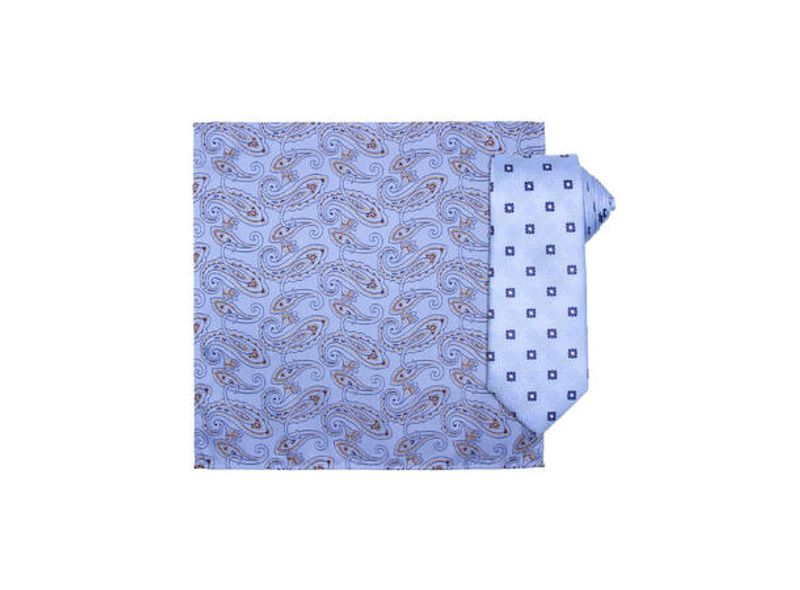 Hovedbilde Da Vinci slips+lommetørkle 682672 - Lys blå
