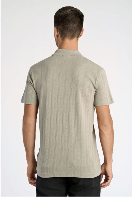 Hovedbilde Lindbergh Jacquard Polo Shirt 30-404115 - Khaki Green
