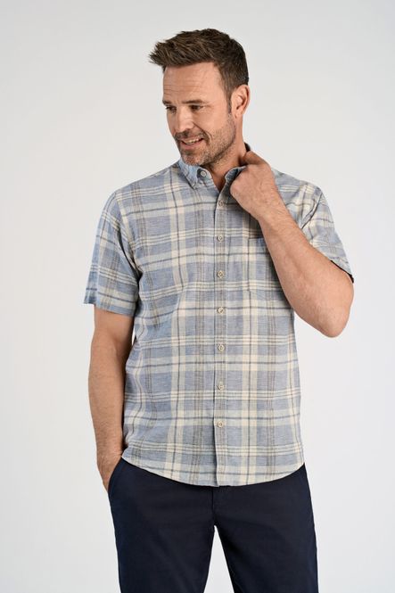 Hovedbilde JACK`S Cotton/linen Shirt 3-210135A - Dusty Blue ...