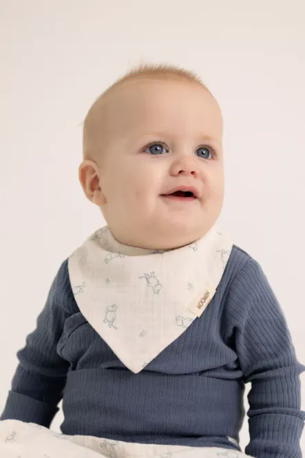 Hovedbilde Moomin Bandana Bib 2 pk 6914 - Lys Blå/Hvit