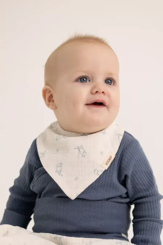 Hovedbilde Moomin Bandana Bib 2 pk 6914 - Lys Blå/Hvit