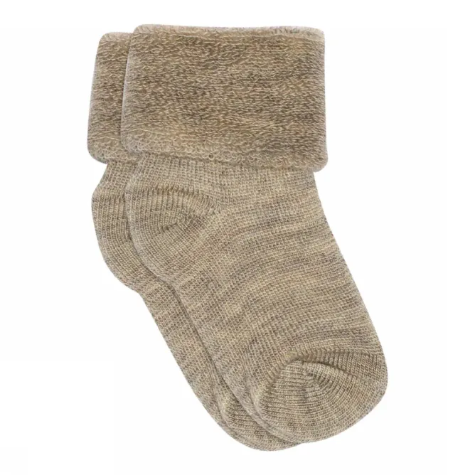 Bilde av MP Tykke Ullsokker 722 - Light Brown Melange 489