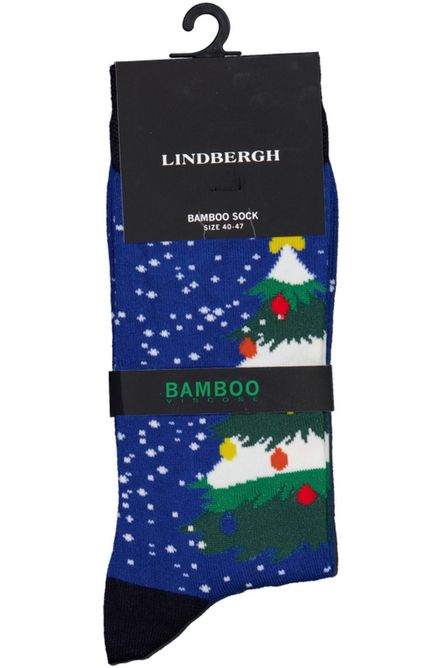 Hovedbilde Lindbergh Christmas Bamboo Socks 30-991163 - blue