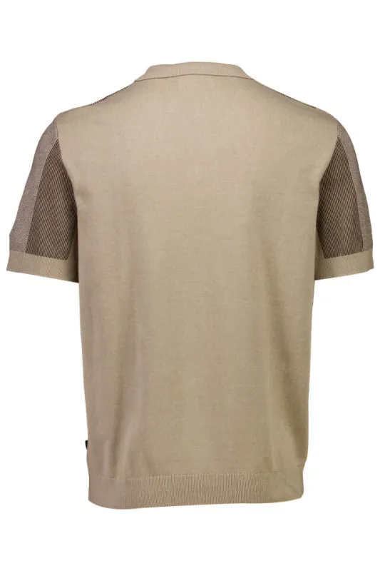 Bison polo knit 80-800022 - sand