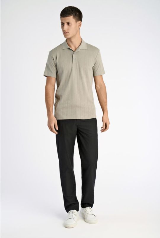 Hovedbilde Lindbergh Jacquard Polo Shirt 30-404115 - Khaki Green