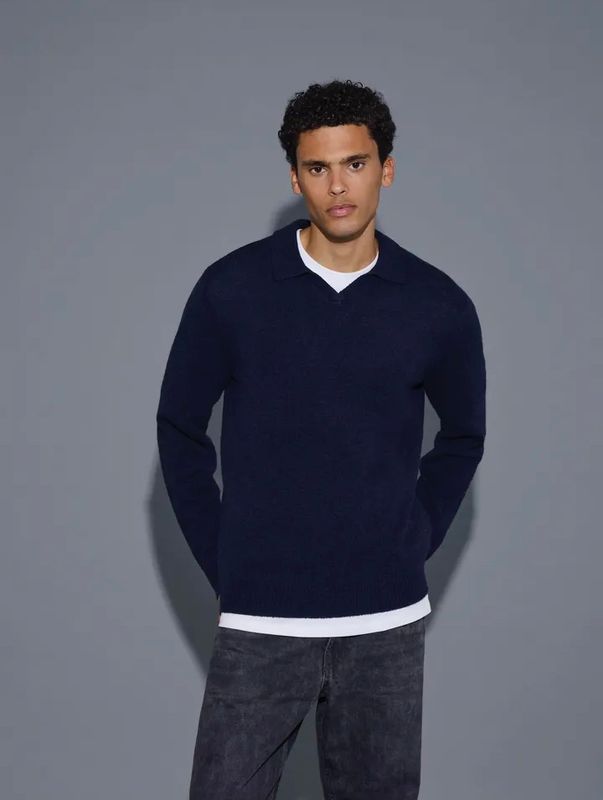 Blend Branko Wool Knit 20720127 - Dark Blue 1940111