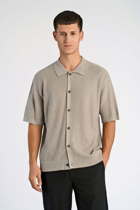 Hovedbilde Bison Knitted Polo Cardigan 30-804130 - Soft ...