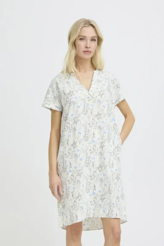 Byfalakka V-neck Dress 20811336 - Primrose Blue 900011006