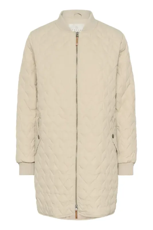 Hovedbilde KALelia Long Quilt Jacket 10511125 - Feather Grey 151305