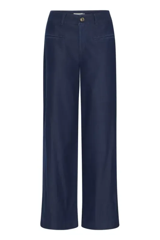 Hovedbilde IHKATE Long Wide Pants 20124291 - Dark Blue Denim 900000556