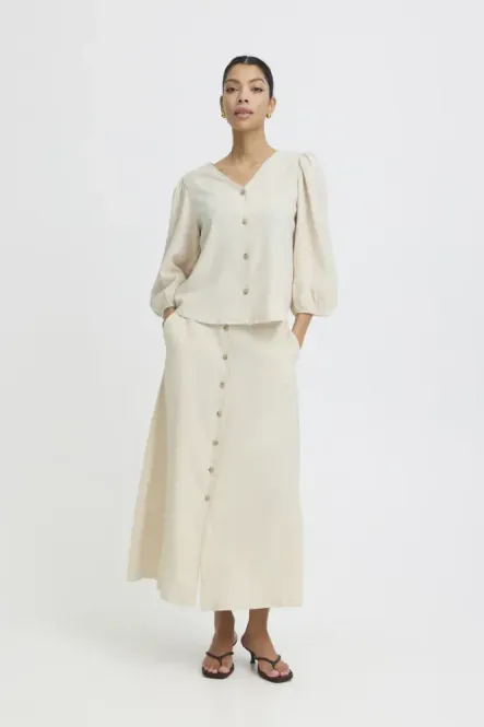 Hovedbilde BYFalakka Button Skirt 20816610 - Rainy Day ...